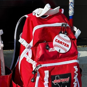 Personalized Baseball Bag Tag Keychain Gift For Boys Ornament for teen boy Baseball MOM Luggage Tag