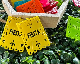 RTS Cinco De Mayo Earrings Festive Papel Picado Style