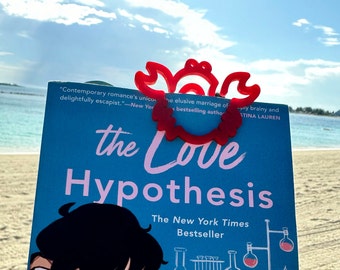 Acrylic Crab Bookmark: Beach Party Favor, Snack Clip