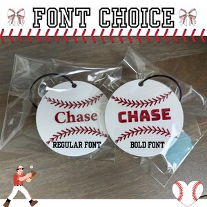 Baseball Bag Name Tag personalized Sports bag Keychain immagine 2