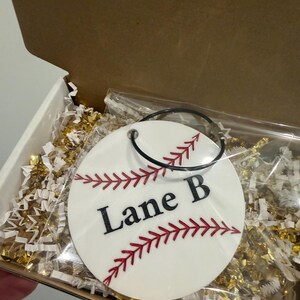 Baseball Bag Name Tag personalized Sports bag Keychain immagine 4