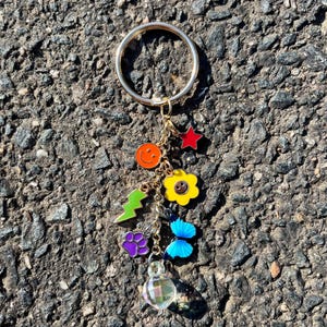 Rainbow Bag Charm / Purse Charm / Keychain Keyring / Backpack Charm