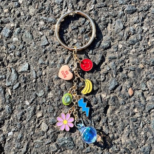 Rainbow Bag Charm / Purse Charm / Keychain Keyring / Backpack Charm