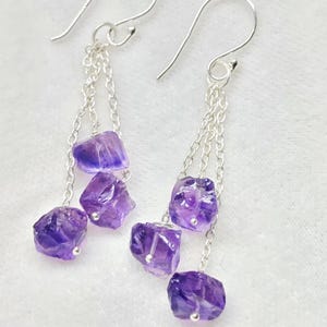 RAW AMETHYST DANGLE