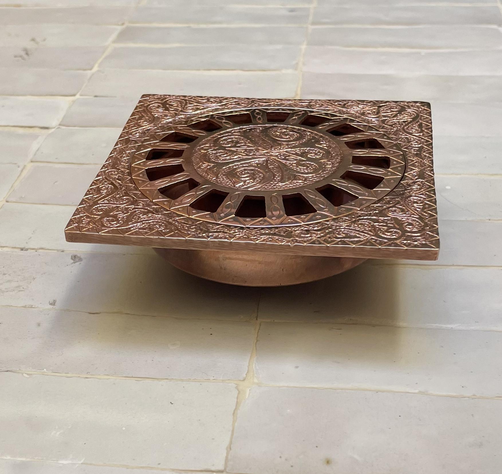 Handmade Copper Floor Drain | Decorative Shower Drain Cover | Moroccan