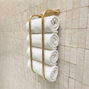 Unlacquered brass towel rack
Solid brass bathroom towel holder
Handmade brass wall towel rack
Luxury brass bathroom accessory