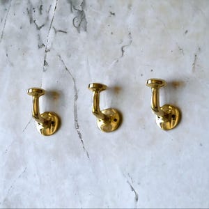 Brass Wall Hooks Set, Bathroom hooks, Rustic Towel Hook, Vintage Decor, Bathroom Organizer, Brass hooks