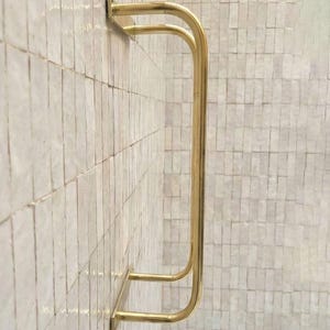 Unlacquered brass towel rack
Solid brass bathroom towel holder
Handmade brass wall towel rack
Luxury brass bathroom accessory