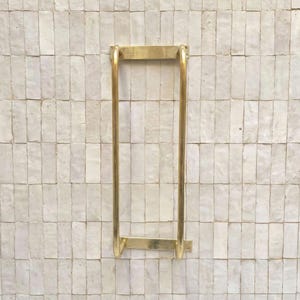 Unlacquered brass towel rack
Solid brass bathroom towel holder
Handmade brass wall towel rack
Luxury brass bathroom accessory
