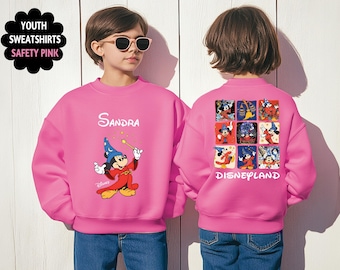 Custom Retro Disney Fantasia Movie Sweatshirts, Fantasia Mickey Youth Shirt, Fantasmic Youth Tee, Disney Trip Family Sweater, Minney Hoodie