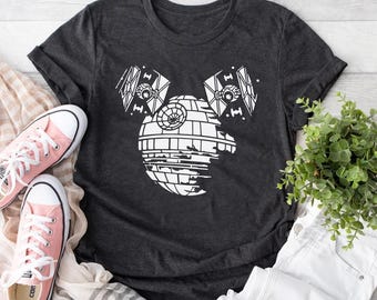 Mickey Death Star, Star Wars Shirt, Disney World Shirt, Star Wars Vintage Shirt, Star Wars Gift, Star Wars Crewneck Shirt, Disney Men Shirt