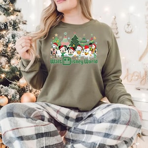 Mickey and Friends Christmas Tree Sweatshirt, Disneyland Christmas Hoodie, Disneyland Sweat, Christmas Family Hoodie, Mickey Christmas Gift