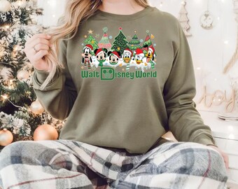 Mickey and Friends Christmas Tree Sweatshirt, Disneyland Christmas Hoodie, Disneyland Sweat, Christmas Family Hoodie, Mickey Christmas Gift