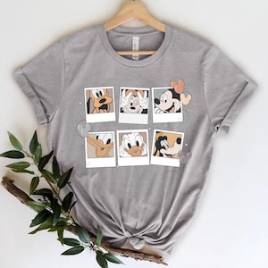 Vintage Disney Mickey Polaroid Shirt, Mickey and Friends Sweatshirt, Disney Squad T-Shirt, Disneyworld Matching Tee, Disney Family Trip Gift