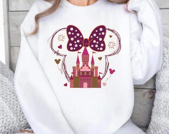 Disney Minnie Mouse Castle Sweatshirt, Magic Kingdom Girl Trip Hoodie, Disneyland Sweater, Magical Kingdom Sweat, Gift For Girlfriend