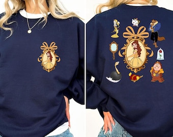 Beauty And The Beast Sweatshirt, Belle Disney Sweater, Disneyland  Princess Belle Hoodie, Princess Gift, Belle Beauty Hoodies