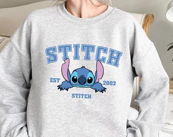 Disney Stitch Sketch Portrait Sweatshirts, Cute Lilo and Stitch Hoodies, Disneyland Family Matching Sweatshirt, Disney World Hoodies