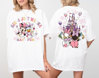 Disney Minnie Daisy Summer Shirt, Family Girls Just Wanna Have Fun Shirt, Disney Besties Shirt, Disneyworld Shirt, Disney Friends Summer Tee