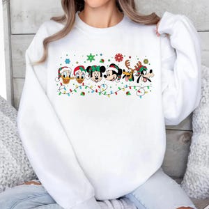 Mickey and Friends Christmas Light Sweatshirt, Disneyland Christmas Hoodie, Disneyland Sweat, Christmas Family Hoodie, Mickey Christmas Gift