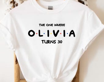 Custom Birthday T-shirt ,The One Where "Name" Turns Any "Age" 18 20 21 30 40 50, Custom Birthday Gifts, Custom Birthday, Birthday Sweatshirt
