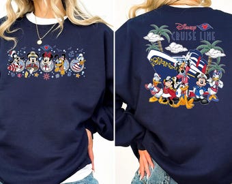 Disney Mickey Cruise Line Sweatshirt, Disneyland Sweater, Disney Family Hoodie, Disney Mickey and Friends Hoodie, Disney Trip Cruise Sweater