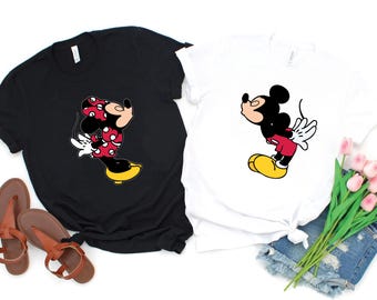 Retro Couple Shirts, Disney Sweatshirt, Mickey Mouse Tee, Valentines Day Shirt, Kiss Me Shirt, Minnie Mouse T-Shirt, Disneyworld Love Hoodie
