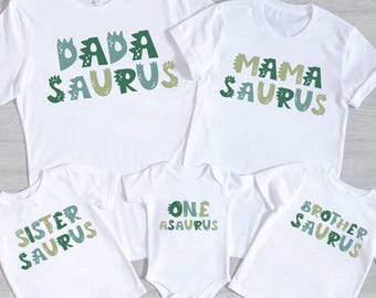 MamaSaurus Shirt, DadaSaurus Tees, Matching Family Dinosaur Birthday Shirts, Kids Dino Tee, Mom/Dad Dino Tees, Mommy and Me Family Tees