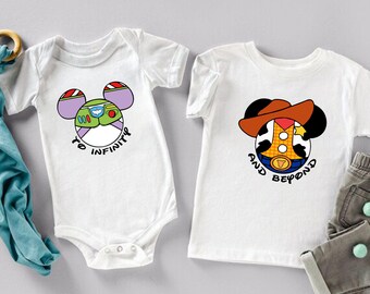 To Infinity and Beyond Couple Matching Shirts, Disney Couple Sweater, Disneyworld Tee, Disneyland Toy Story Tee, Family and Friends Gifts