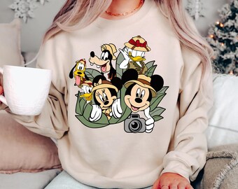 Disney Animal Kingdom Family Safari Sweatshirt, Disney Mickey Mouse And Friends Sweater, Matching Safari Tee, Disney Vacation Safari Hoodie