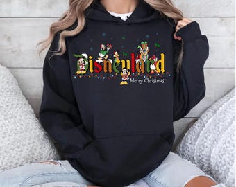 Mickey and Friends Christmas Sweatshirt, Disneyland Christmas Hoodie, Disneyland Sweat, Christmas Family Hoodie, Christmas Gift,Mickey Sweat