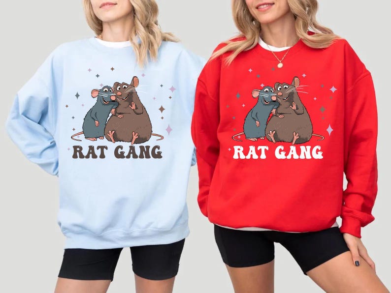 Ratatouille Remy And Emile Rat Gang Sweatshirts, Anyone Can Cook Family Shirt, Disney World Hoodie Gift Hoodie, Ratatouille Youth Sweatshirt image 1