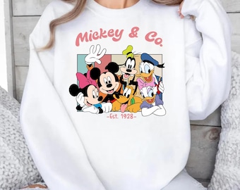 Disney Mickey and Co Est.1928 Sweatshirt, Disneyland Sweater, Disney Family Hoodie, Disney Mickey and Friends Hoodie, Disney Trip Sweater