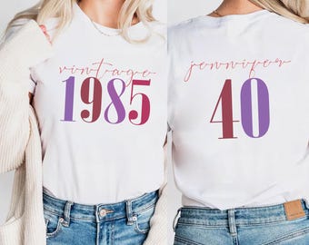 Classic 1985 Shirt for Women, Birthday Shirt Gift for Women, Retro Birthday Shirts, Cute 40th Birthday Shirt, 40th Birthday Tee Gift