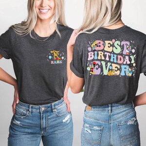 Best Birthday Ever Shirt, Personalized Mickey and Friends Disney Birthday Shirt, Disney Birthday Trip Tee, WDW Disneyland Birthday Tee
