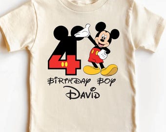 Mickey Birthday Shirt, Custom Mickey Mouse Sweatshirt, Birthday Shirt for Boy, Custom Birthday Tee, Personalized Hoodie, Birthday Party Tee