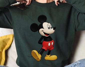 Disney Mickey Mouse Pose Sweatshirt, Mickey Hoodie, Disneyland Holiday Vacation Sweatshirt, Disney Retro Sweater, Disney Trip Sweat