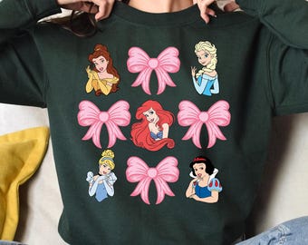 Disney Princess Sweater, Coquette Disney Princess Hoodie, Disney Girl Trip Sweater, Disney Girls Shirt, Girls Disney Sweatshirt, Girls Shirt
