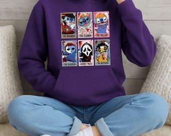 Halloween Stitch Sweatshirt, Disney Halloween Stitch  Sweatshirt, Stitch Funny Hoodie, Disney Funny Stitch Hoodie, Disney Group Sweatshirt