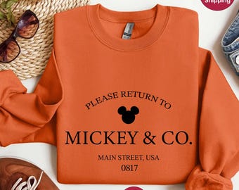 Disney Trip Sweatshirt, Cute Disney Mickey Youth Sweatshirt, Disneyworld Shirt, Disney Girls Tee, Please Return to Mickey & Co Unisex Shirts