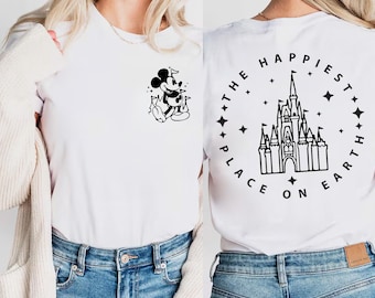 The Happiest Place On Earth Shirt, Magical Castle Tee, Vintage Disney Shirt, Disneyland Shirt, Disney Family T-shirt, Disney Vacation Shirt