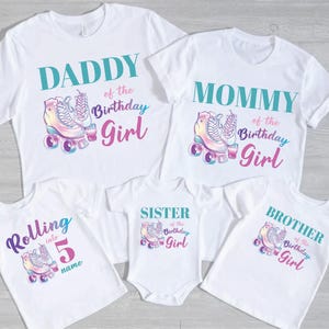 Personalized Skate Birthday Shirt, Rolling Skates, Skating Birthday Shirt, Roller Skate Outfit, Roller Skating Birthday, Family Matching Tee