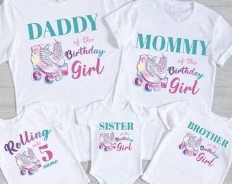 Personalized Skate Birthday Shirt, Rolling Skates, Skating Birthday Shirt, Roller Skate Outfit, Roller Skating Birthday, Family Matching Tee