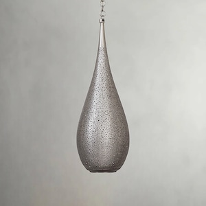 Suspension lumineuse en forme de larme, lampe suspendue faite main en laiton avec chaîne