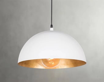 Scandinavische moderne hanglamp – witte koepelplafondlamp voor keuken of woonkamer