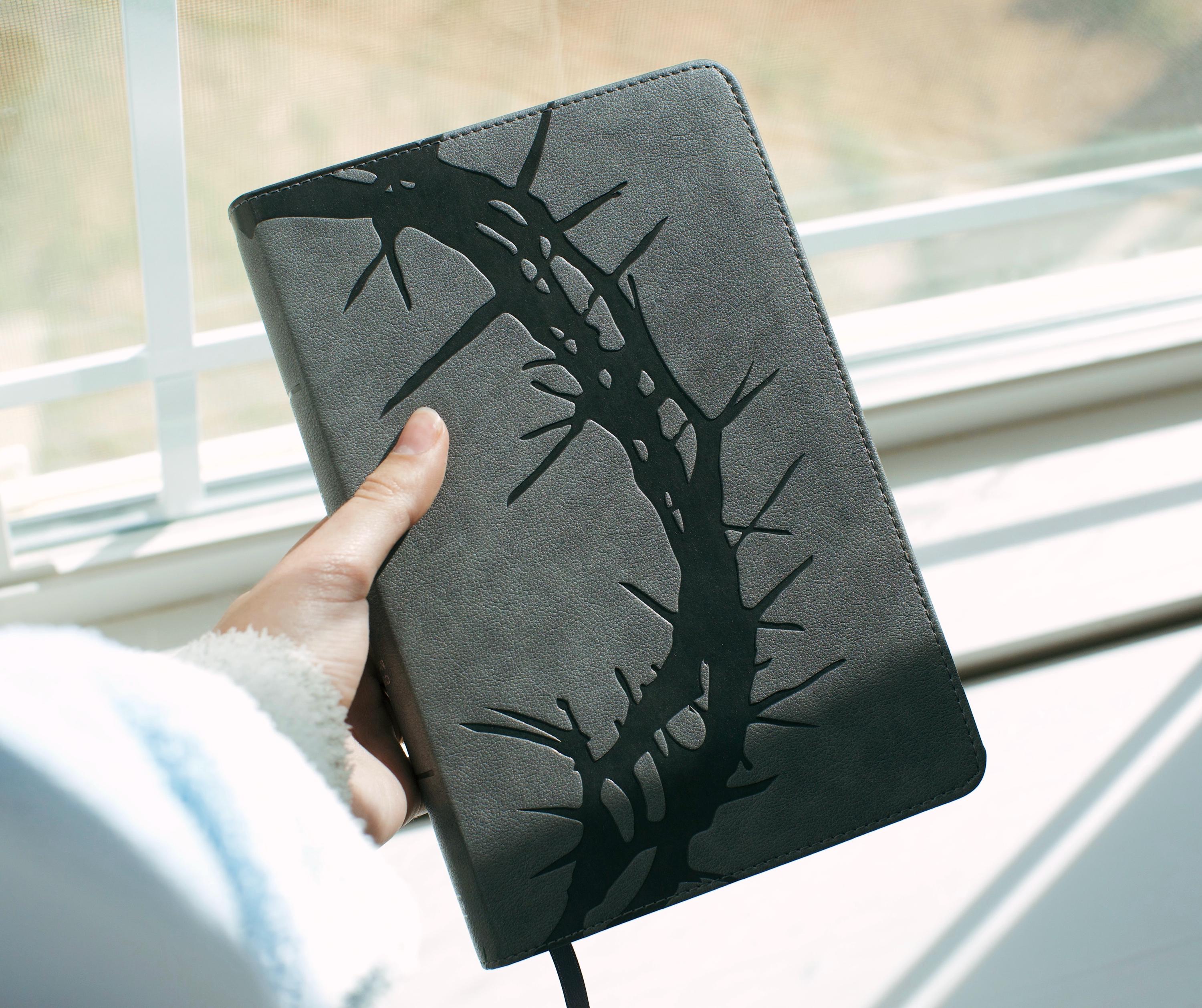 Personalized Black Leather Bible for Men Custom Engraved CSB Bible with Black Tabs Christian Gift for Him with Name Engraving and Tabs