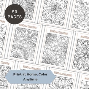 Printable Mandala Coloring Pages for Adults Coloring Pages for Mindful ...