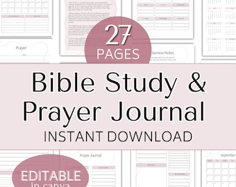 Bible Study Digital Journal Christian Prayer Book Women Faith Based Gift for Religious Woman Christian Calendar Devotional Prayer Journal