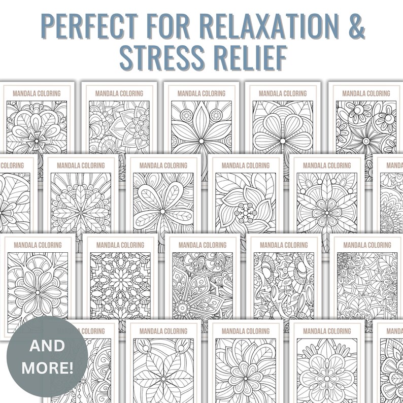 Printable Mandala Coloring Pages for Adults Coloring Pages for Mindful ...