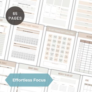 Customizable Productivity Workbook: Weekly Planner, Goal Tracker ...