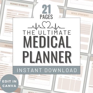 Medical Planner Printable Healthcare Journal for Illness Medical ...
